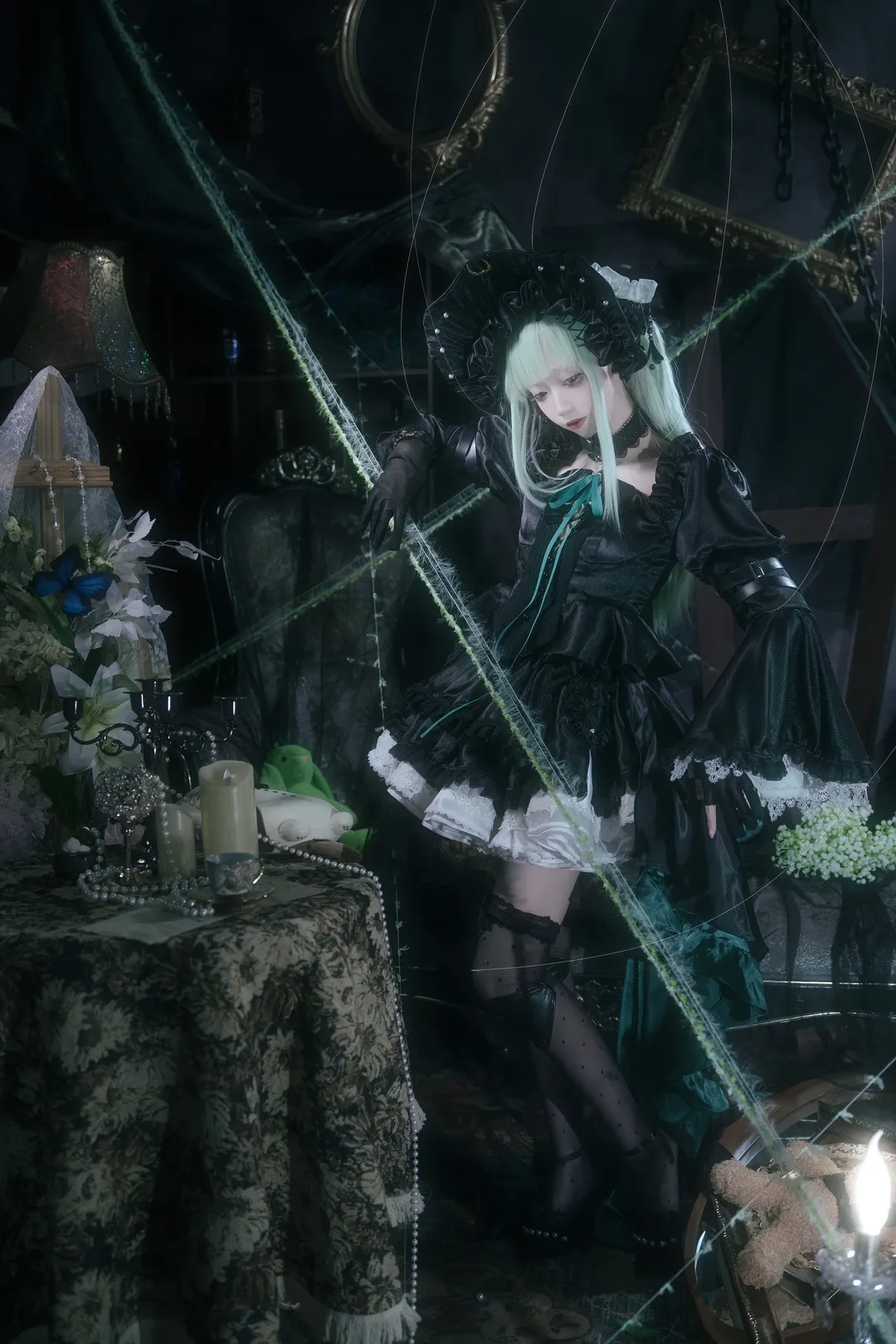 Ave Mujica, Arknights, Wakaba Mutsumi cosplay, Marionette Id, Dark gothic style cosplay - Image 8