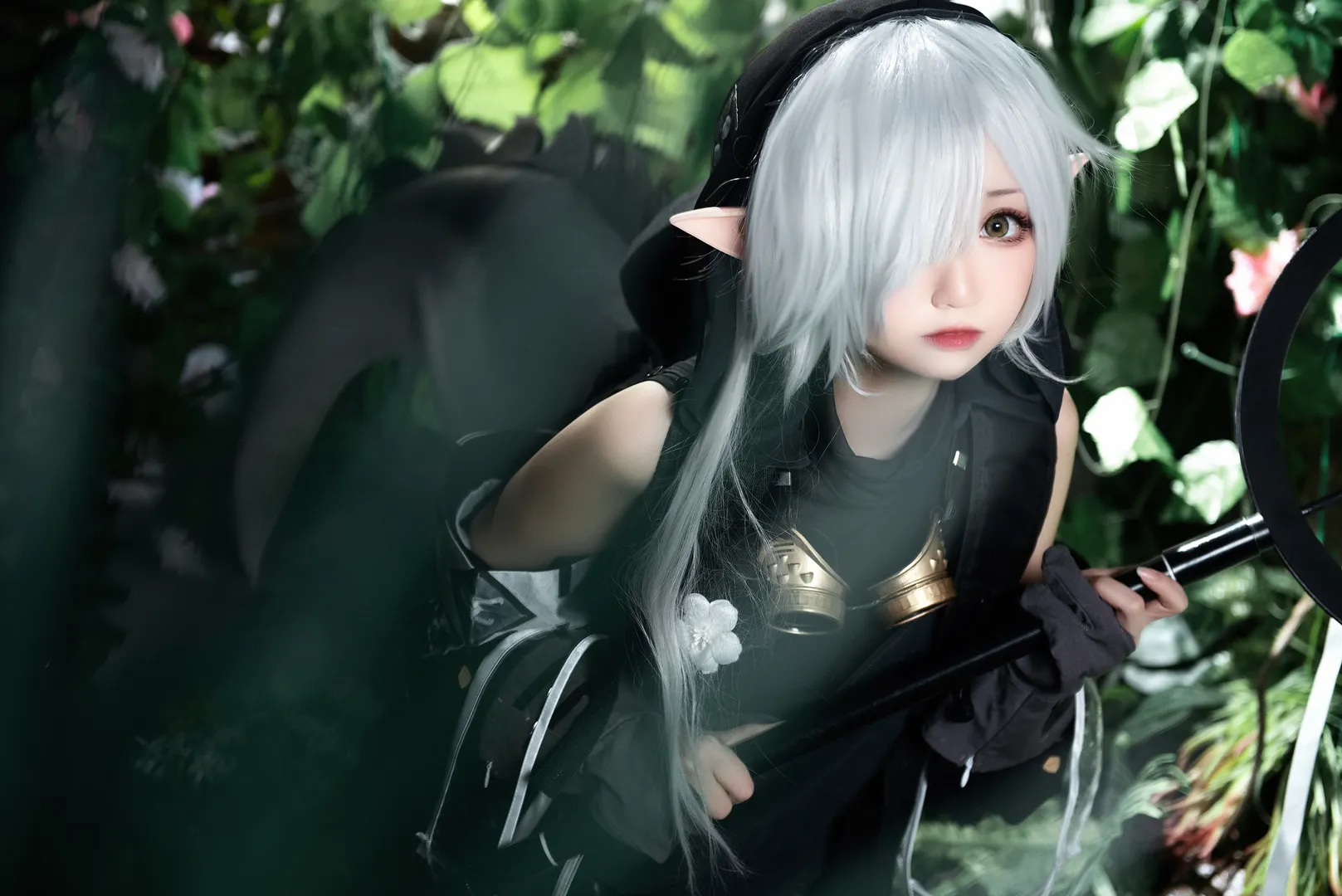 明日方舟, cosplay摄影, 森林外景, 精灵耳妆造, 特米米cos - 第4张