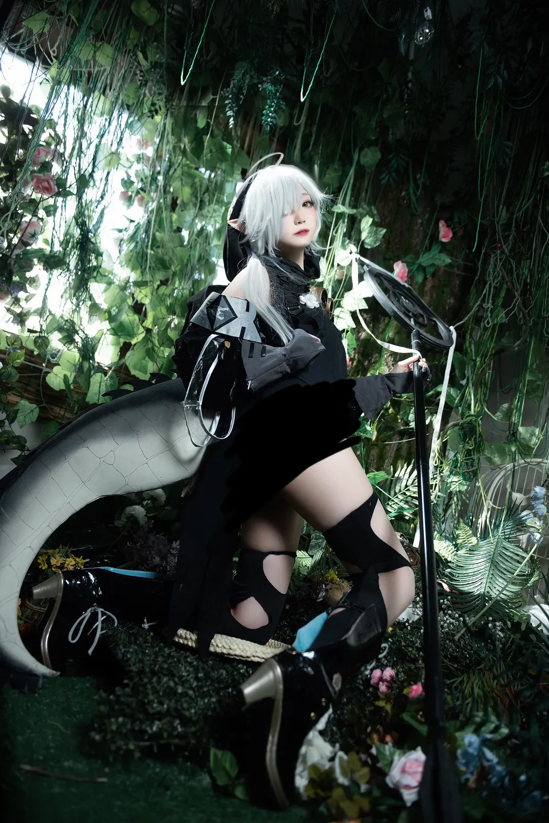 明日方舟, cosplay摄影, 森林外景, 精灵耳妆造, 特米米cos - 第6张