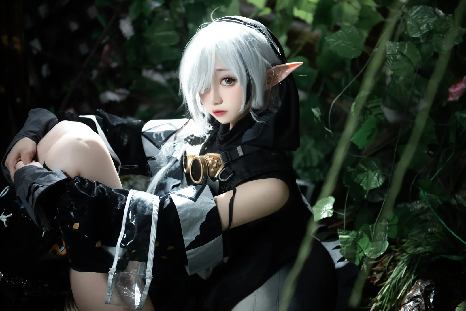 明日方舟, cosplay摄影, 森林外景, 精灵耳妆造, 特米米cos - 第7张