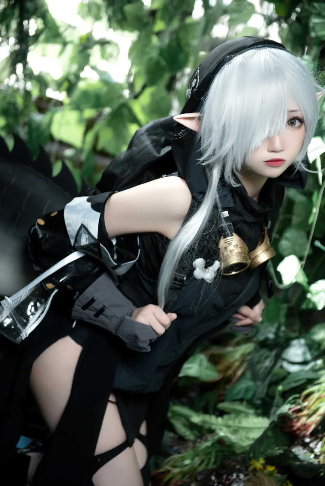 明日方舟, cosplay摄影, 森林外景, 精灵耳妆造, 特米米cos - 第9张