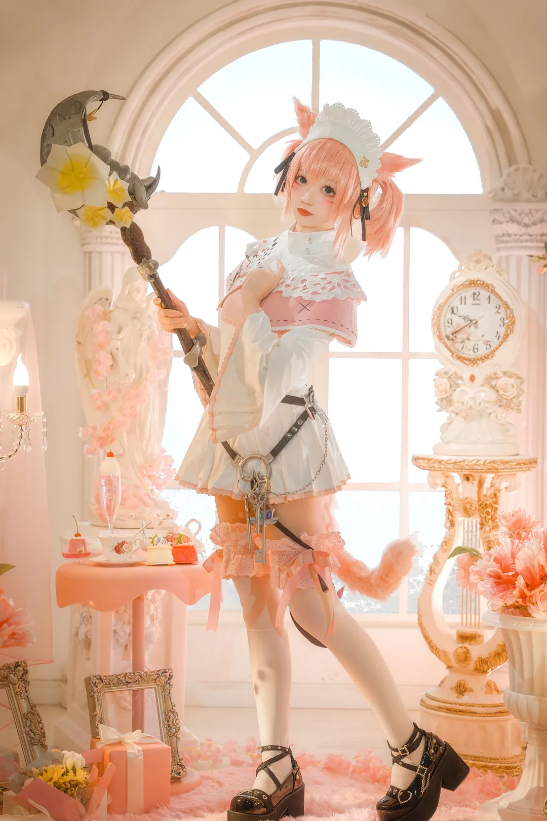 cosplay摄影, 最终幻想14, 白魔小猫cos, 猫娘Coser, 白魔法师 - 第4张