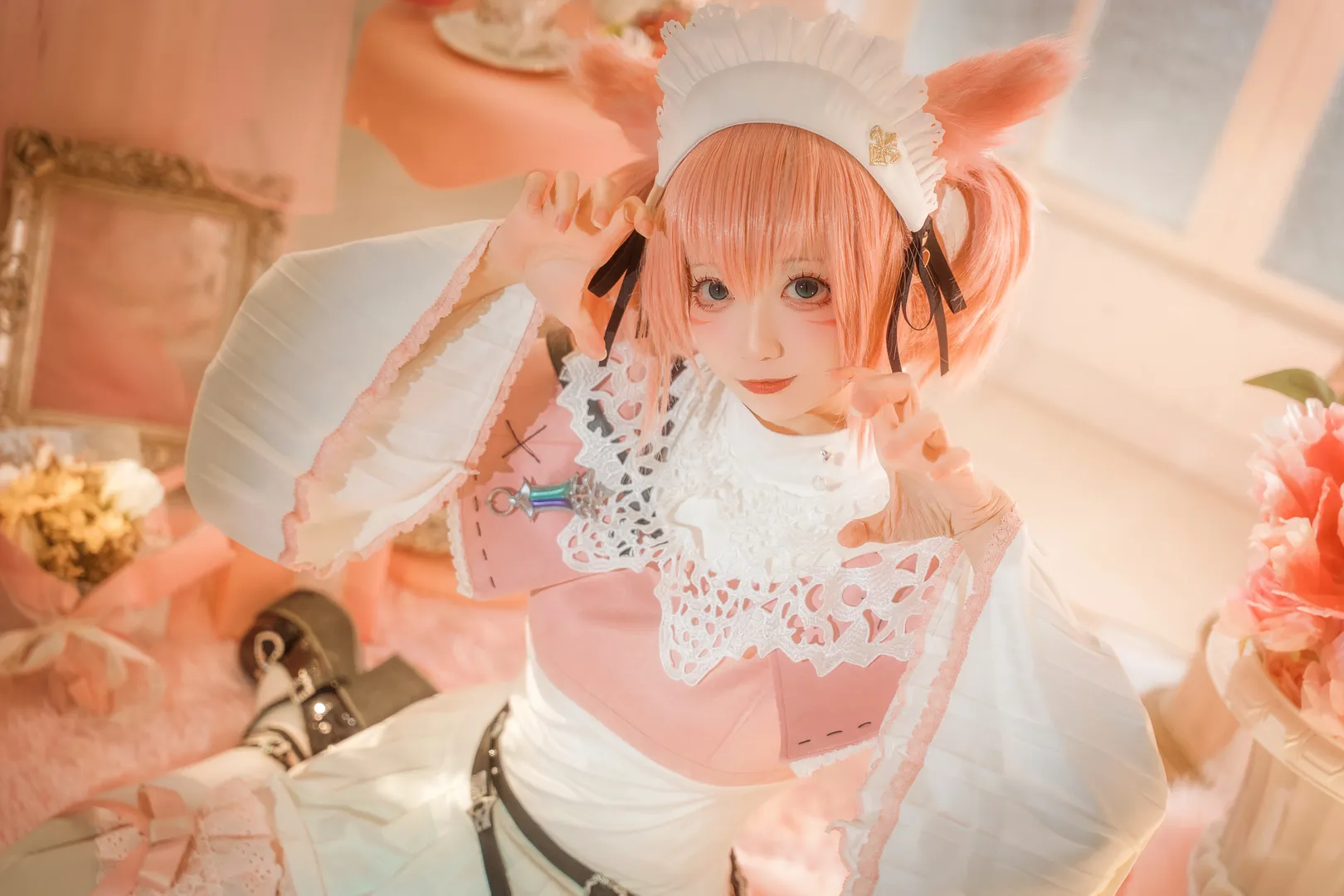 cosplay摄影, 最终幻想14, 白魔小猫cos, 猫娘Coser, 白魔法师 - 第6张