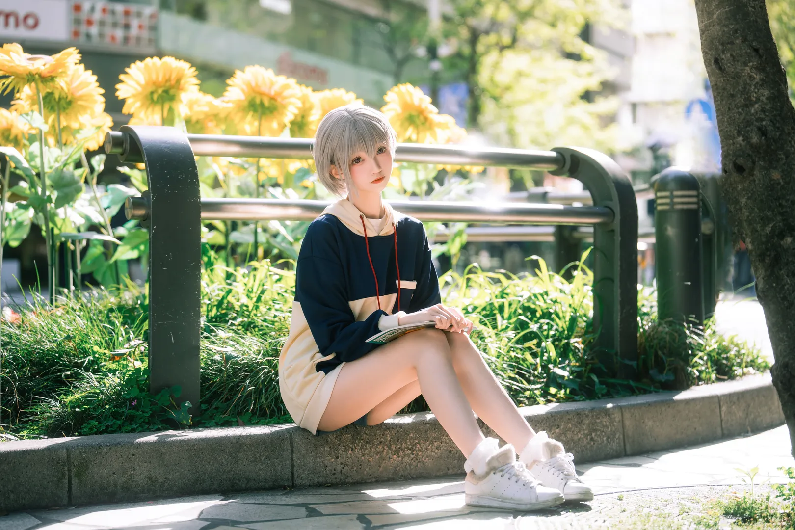 户外摄影, BanG Dream!, 日常穿搭, 高松灯cos, 银灰短发 - 第2张
