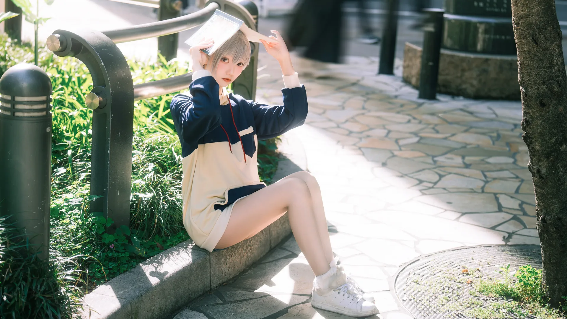 户外摄影, BanG Dream!, 日常穿搭, 高松灯cos, 银灰短发 - 第3张