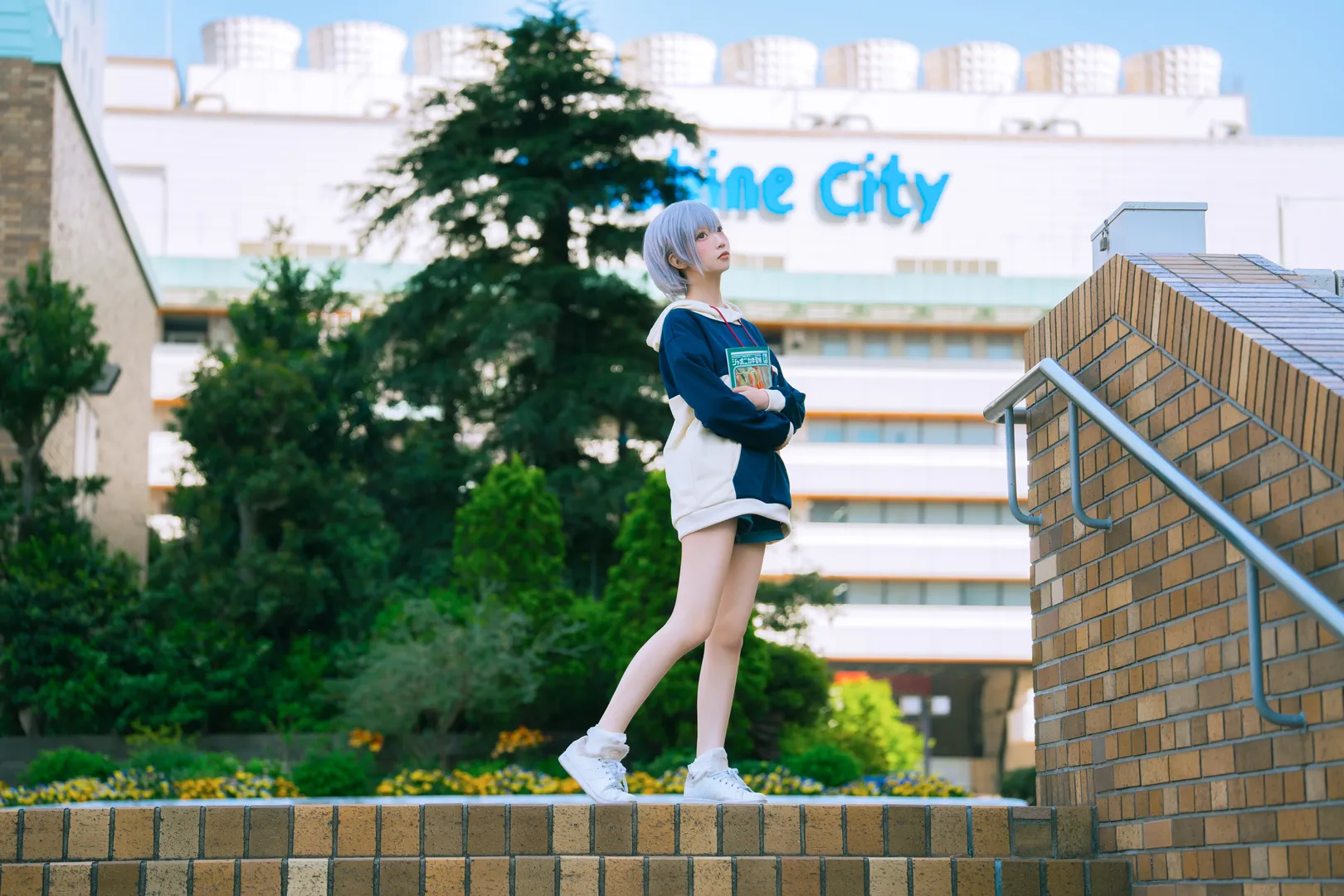 户外摄影, BanG Dream!, 日常穿搭, 高松灯cos, 银灰短发 - 第7张
