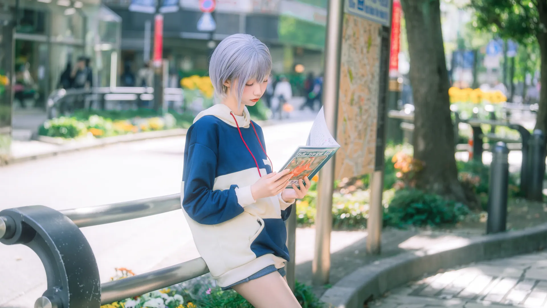户外摄影, BanG Dream!, 日常穿搭, 高松灯cos, 银灰短发 - 第8张