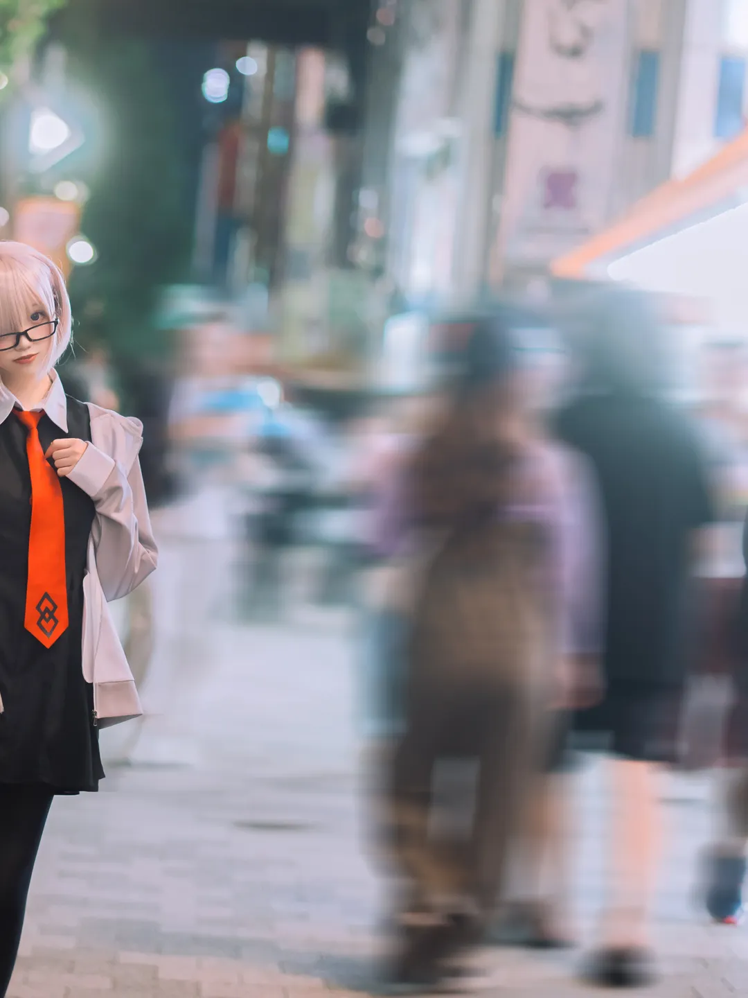 FGO, 命运冠位指定, cosplay日常, 玛修基列莱特cos, 夜晚街拍 - 第4张