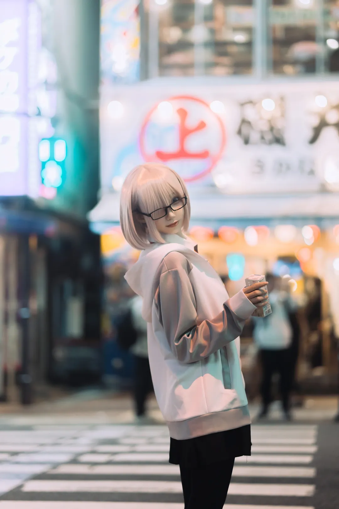 FGO, 命运冠位指定, cosplay日常, 玛修基列莱特cos, 夜晚街拍 - 第5张