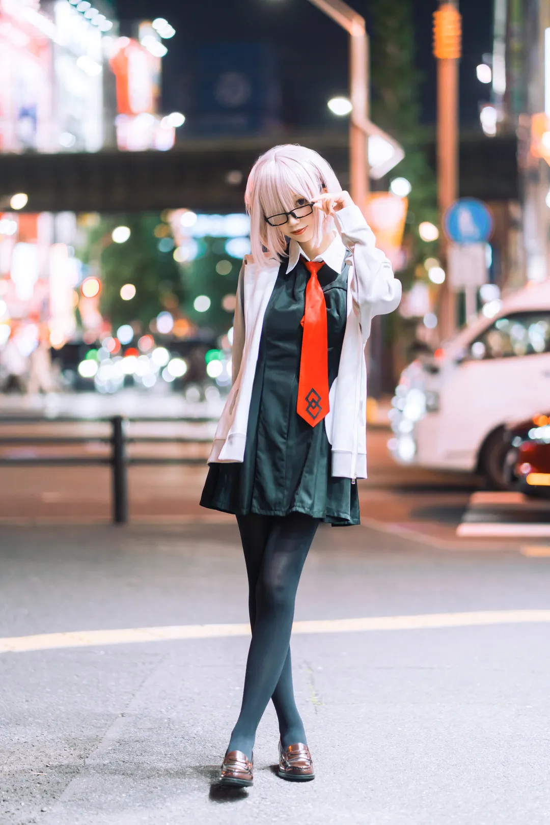 FGO, 命运冠位指定, cosplay日常, 玛修基列莱特cos, 夜晚街拍 - 第6张