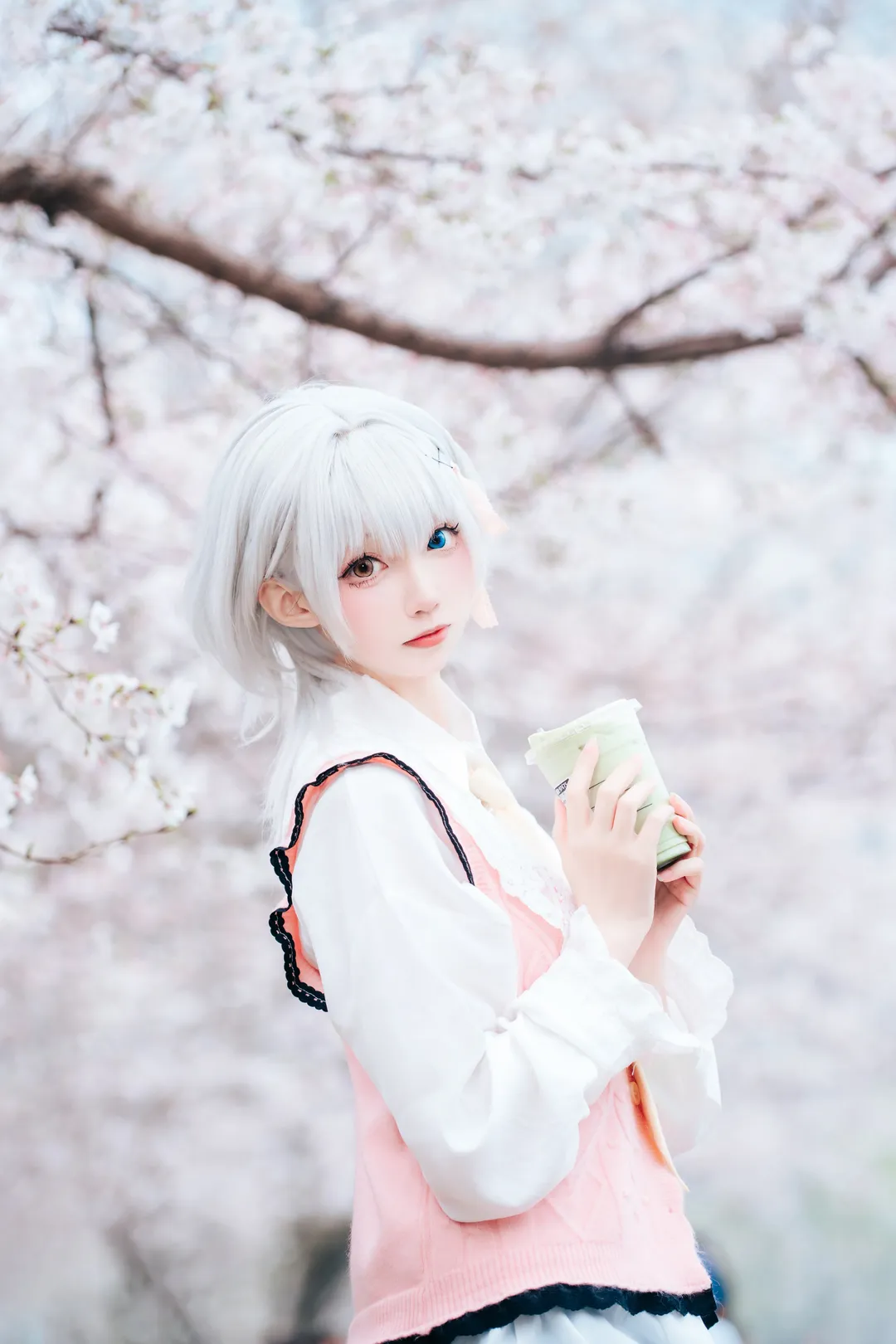 アウトドア撮影, コスプレコーディネート, 要楽奈コスプレ, 春の桜, バンドリ！ MyGO!!!!! - 1枚目