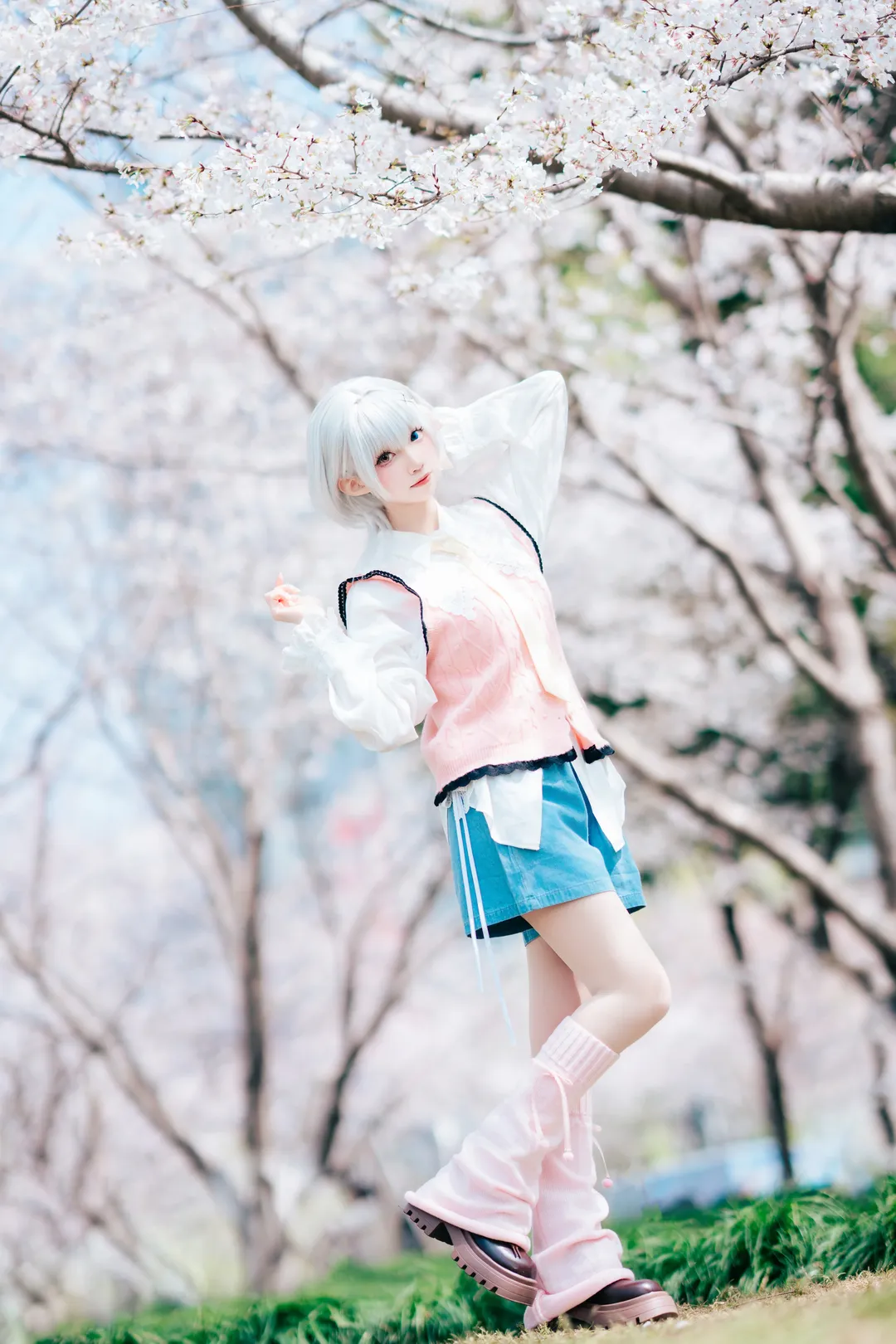 アウトドア撮影, コスプレコーディネート, 要楽奈コスプレ, 春の桜, バンドリ！ MyGO!!!!! - 9枚目