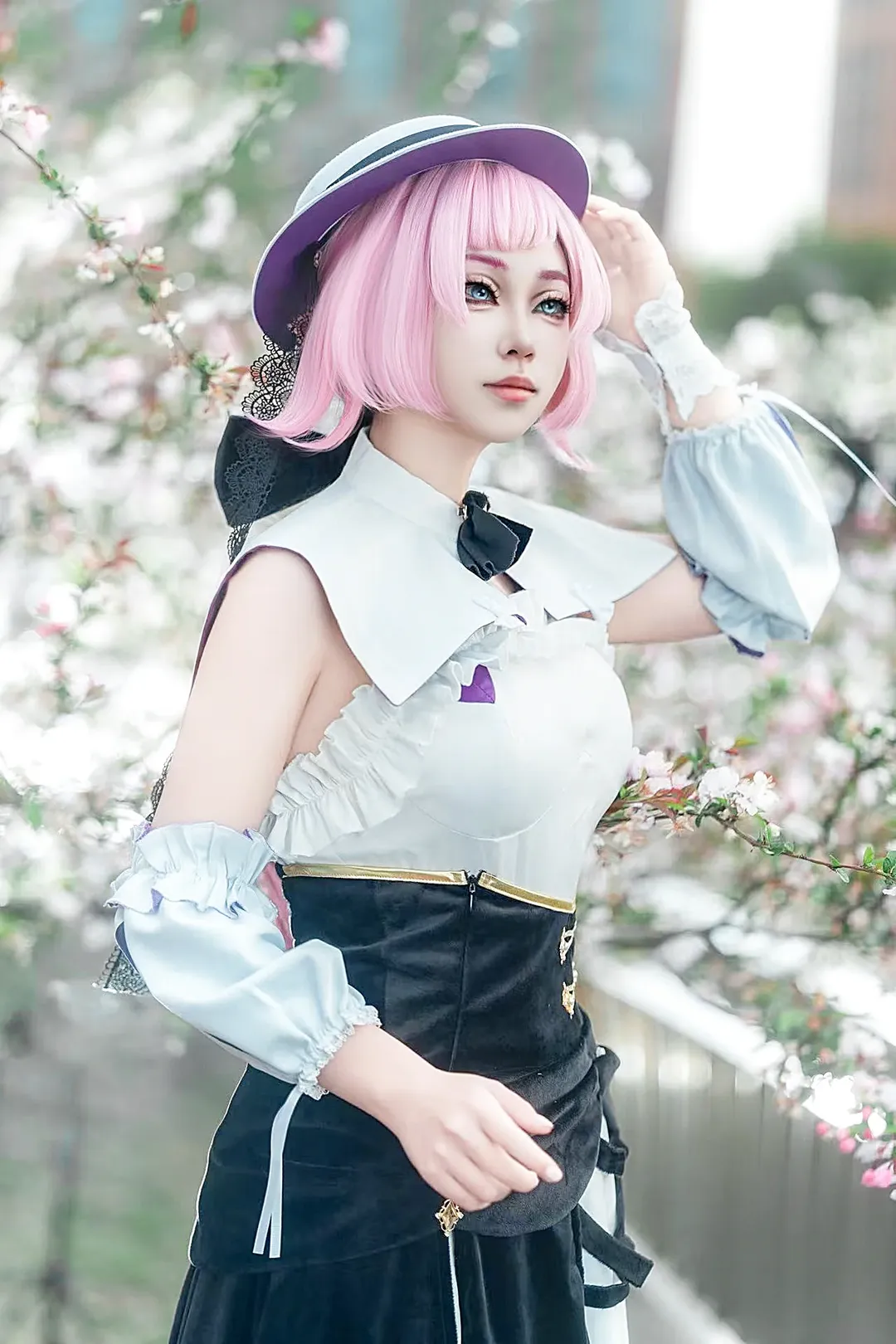 エリシア コスプレ, 崩壊 3rd, 桜の屋外ロケーション, コスプレシェア, 本編記録 - 3枚目
