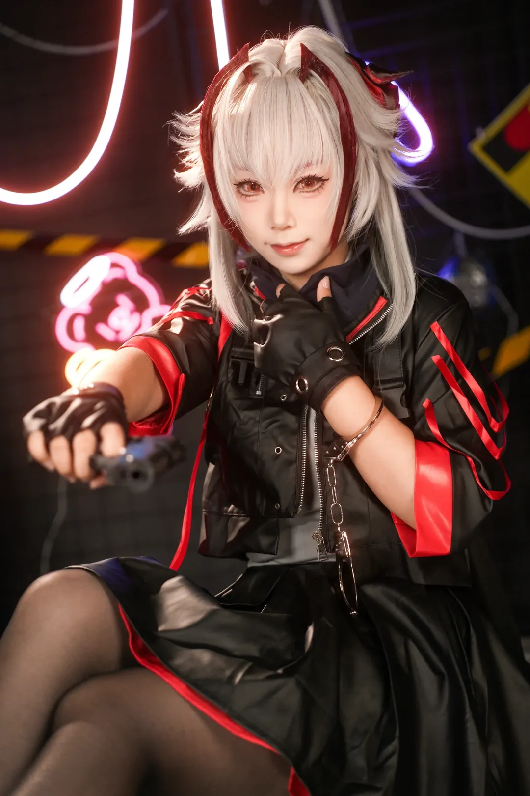 赛博朋克, 明日方舟, 维什戴尔cos, cosplay摄影, 霓虹灯 - 第3张
