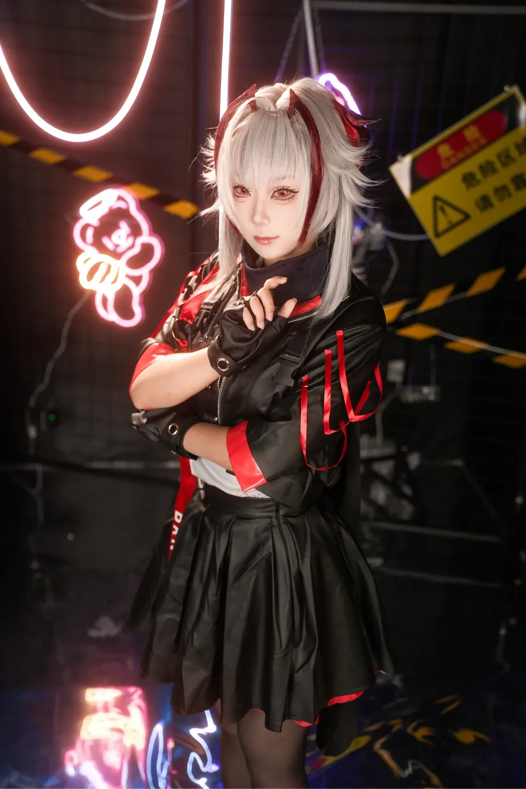 赛博朋克, 明日方舟, 维什戴尔cos, cosplay摄影, 霓虹灯 - 第6张