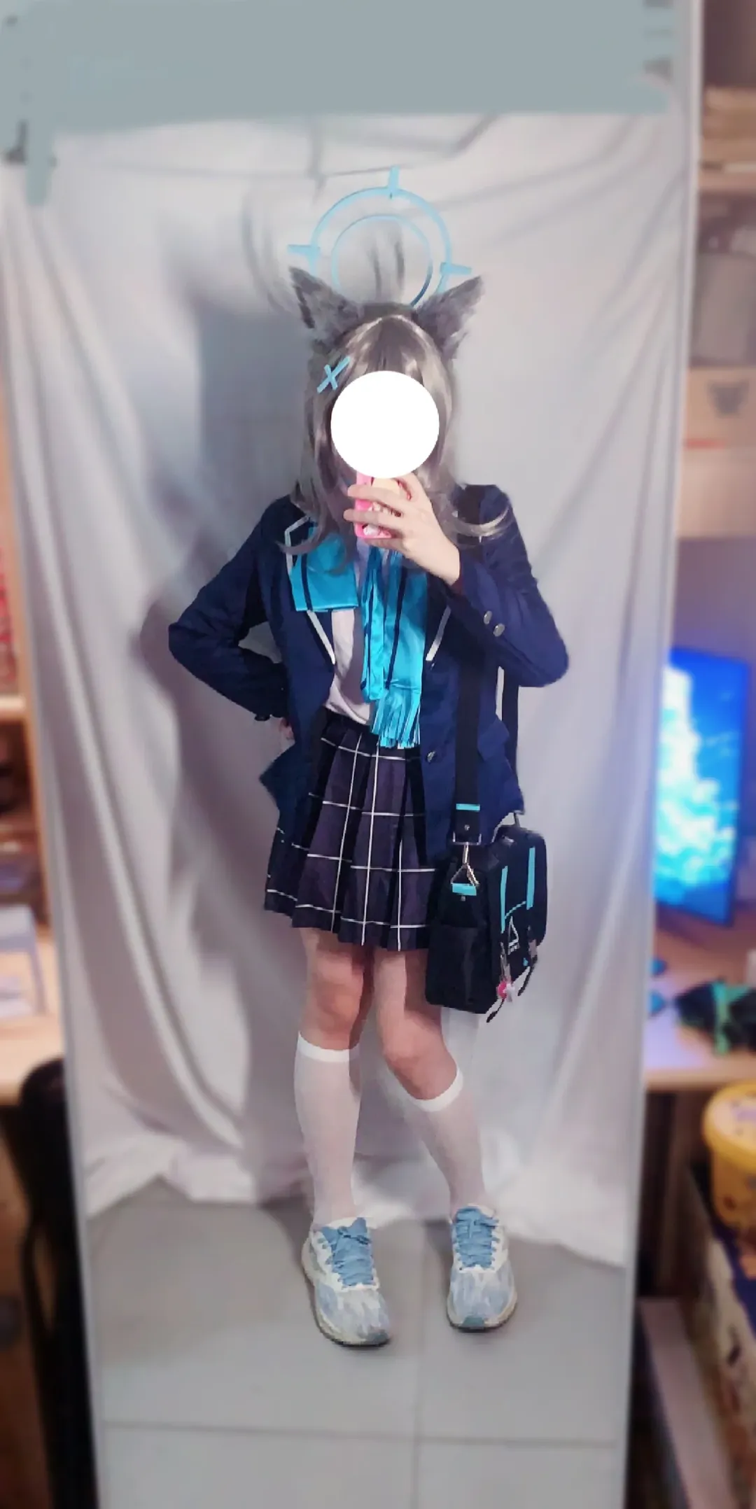 蔚蓝档案, 二次元cos, cosplay穿搭, 校园制服, 白子cos - 第1张