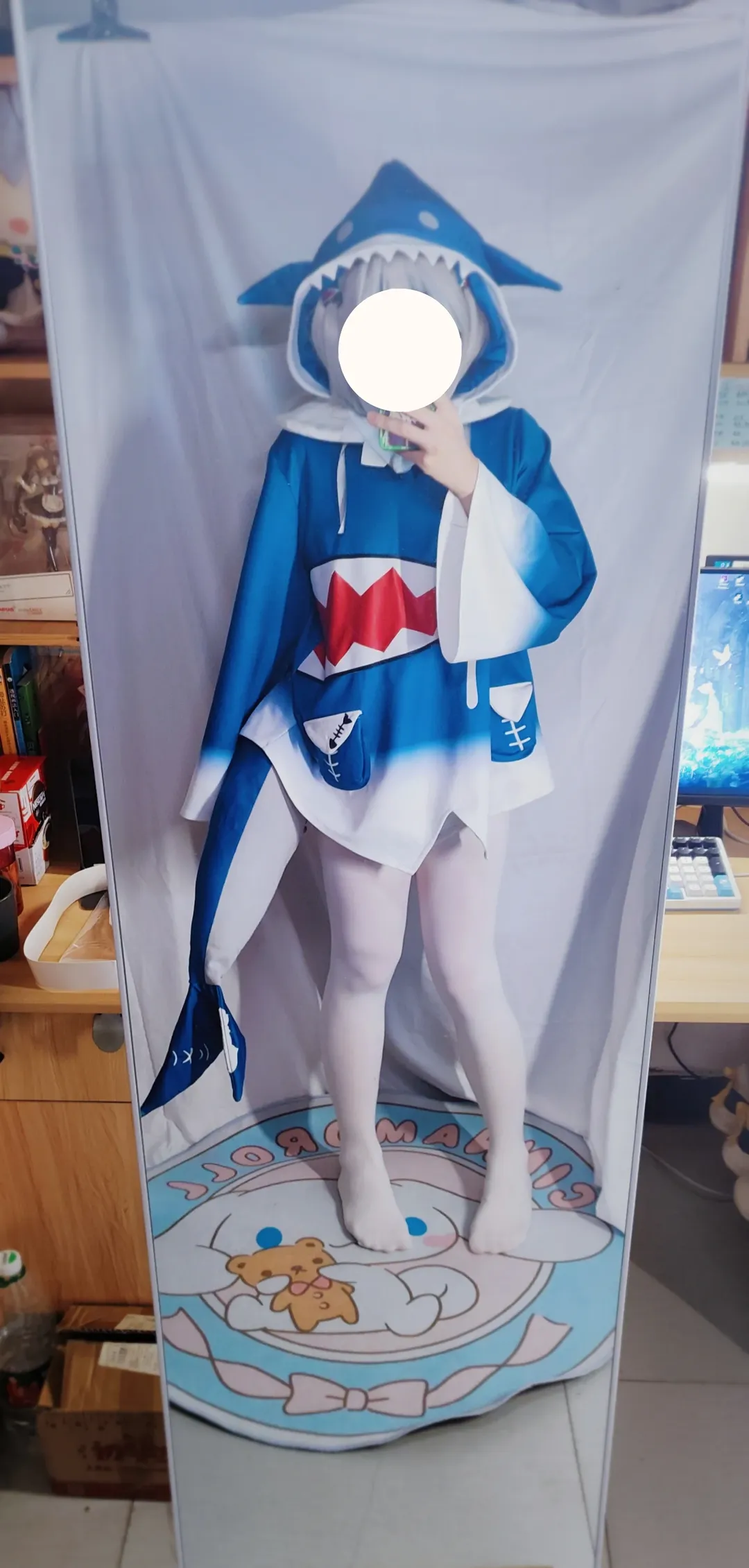 cosplay穿搭, 日常角色扮演, 古拉cos, Hololive, 鲨鱼睡衣