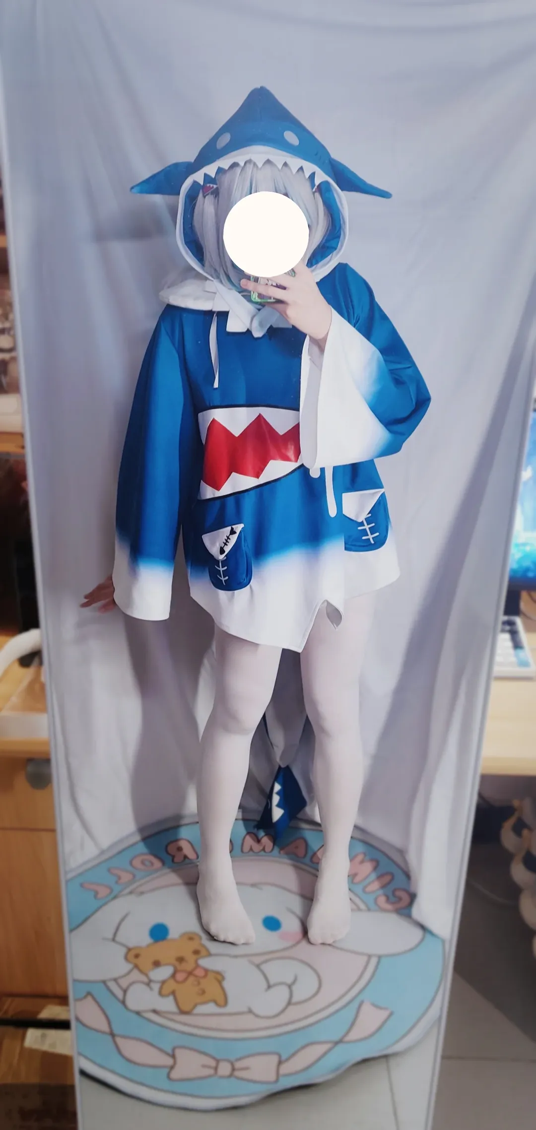 cosplay穿搭, 日常角色扮演, 古拉cos, Hololive, 鲨鱼睡衣 - 第2张
