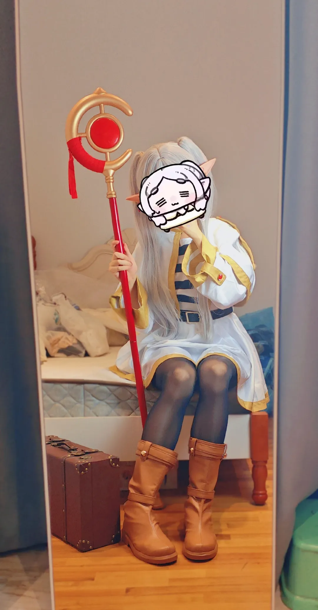 葬送的芙莉莲, 芙莉莲cos, cosplay穿搭, 动漫角色扮演, 银白双马尾 - 第3张