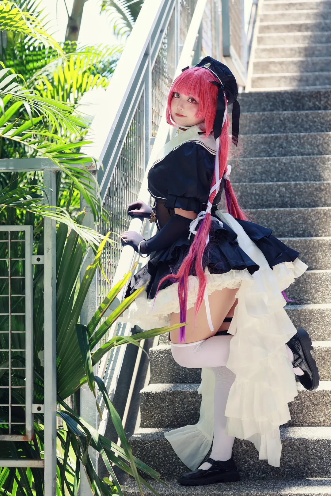 cosplay正片, 水手服穿搭, 户外人像摄影, 宝钟玛琳cos, hololive - 第1张