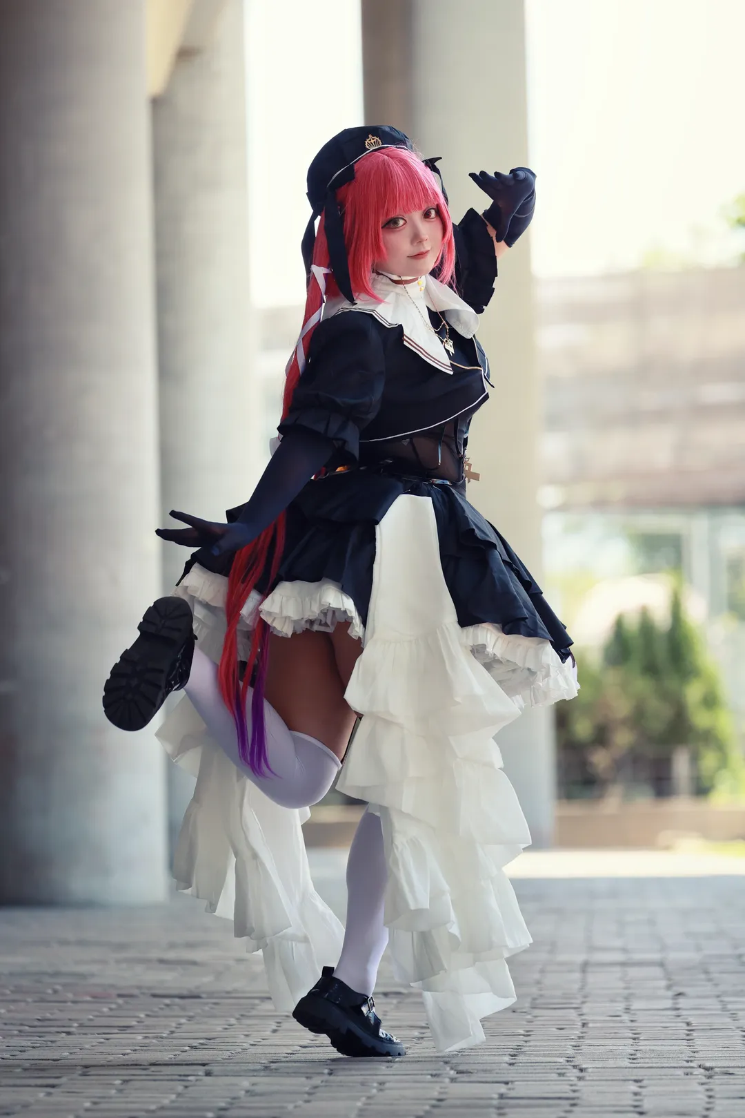 cosplay正片, 水手服穿搭, 户外人像摄影, 宝钟玛琳cos, hololive