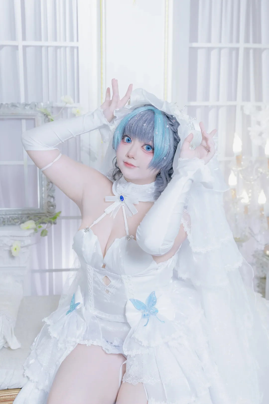 柴郡cos, 碧蓝航线, 誓约花嫁, cosplay摄影, 二次元婚纱 - 第2张