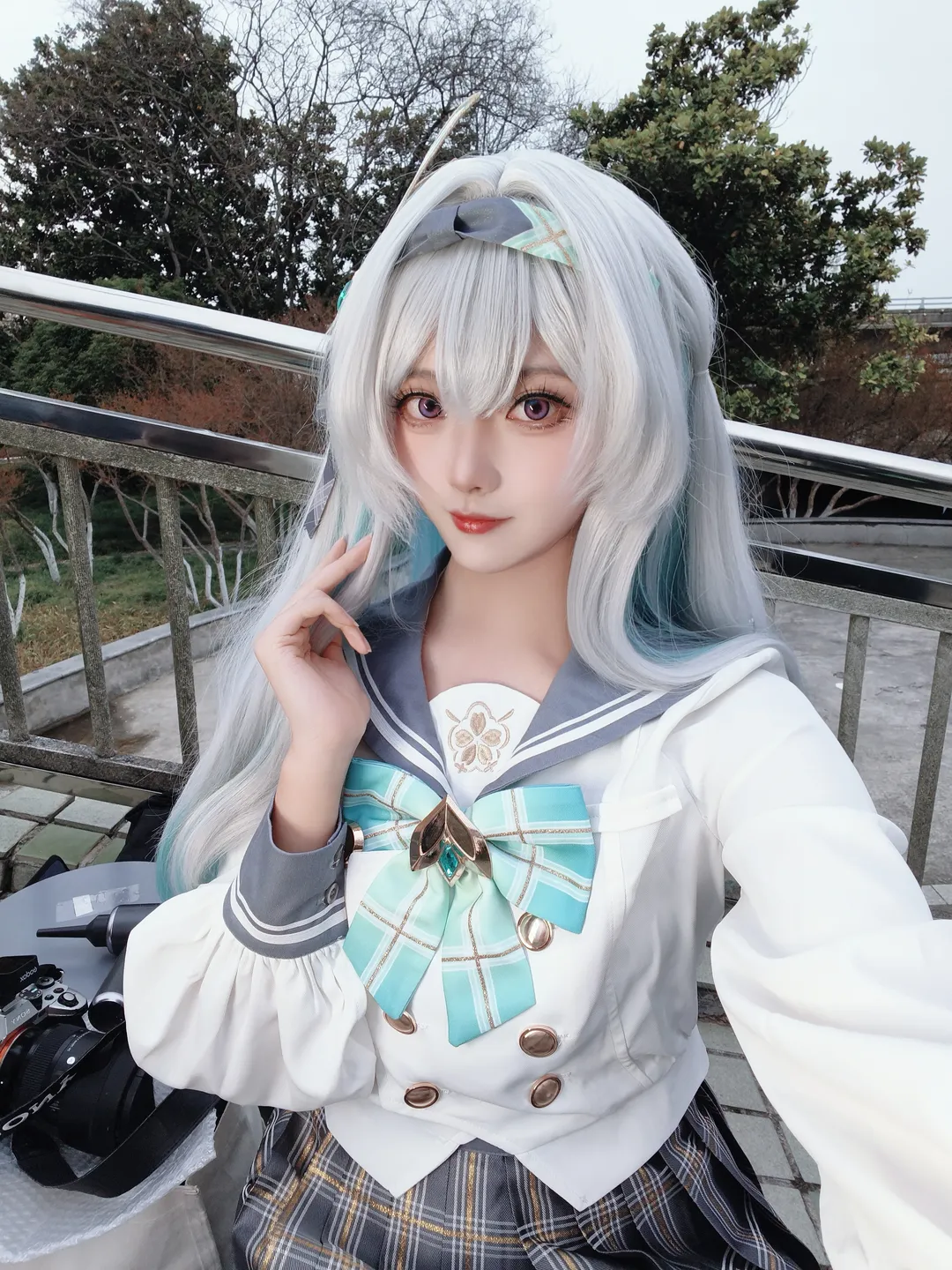 二次元, 崩坏星穹铁道, 流萤cos, 春日手信, jk制服 - 第1张