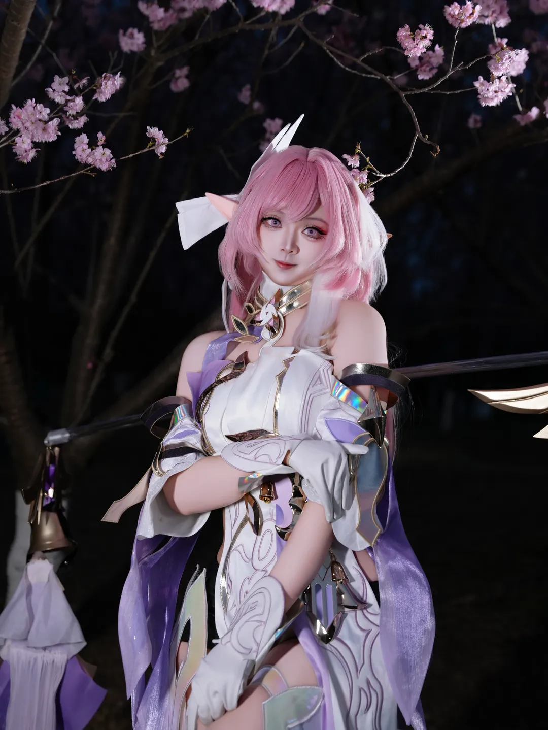 爱莉希雅cos, 崩坏3, 二次元cosplay, 夜樱写真, 人律爱莉希雅