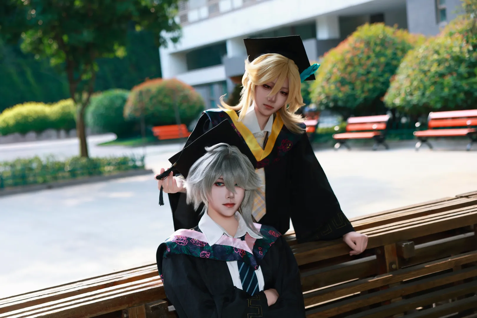 原神, 校园cosplay, 卡维cos, 毕业照cosplay, 知妙cp - 第1张