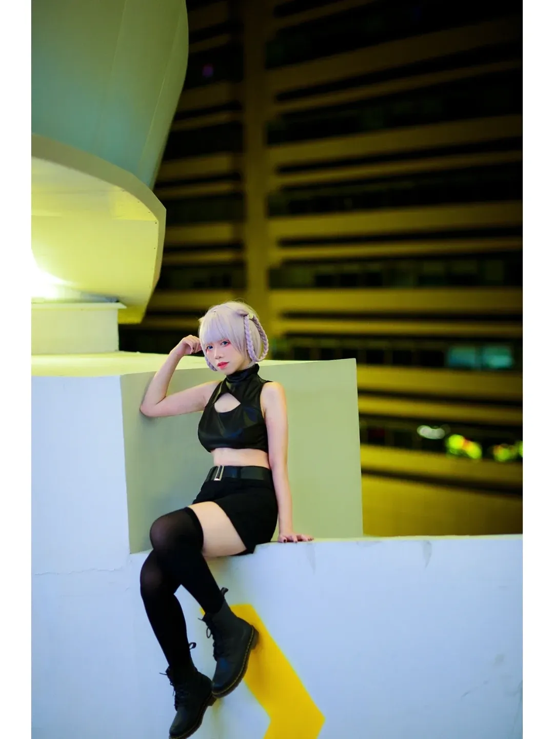 七草荠cos, 彻夜之歌, 二次元妆造, cosplay正片, 停车场写真
