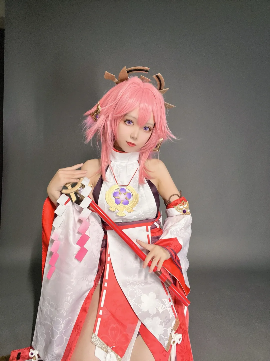 原神, コスプレ, 和風撮影, 八重神子 コスプレ, 新年の挨拶のスタイル