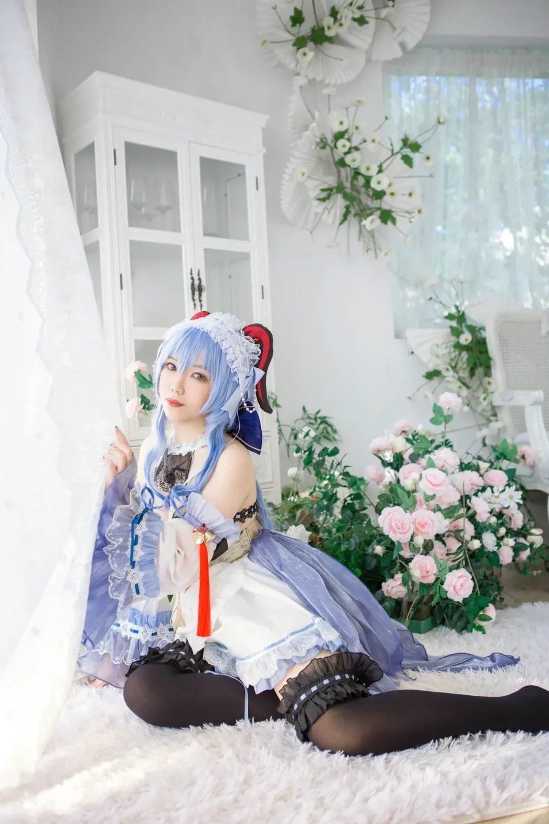 二次元, 原神, 甘雨 コスプレ, メイド服, HEYTEAコラボ - 3枚目