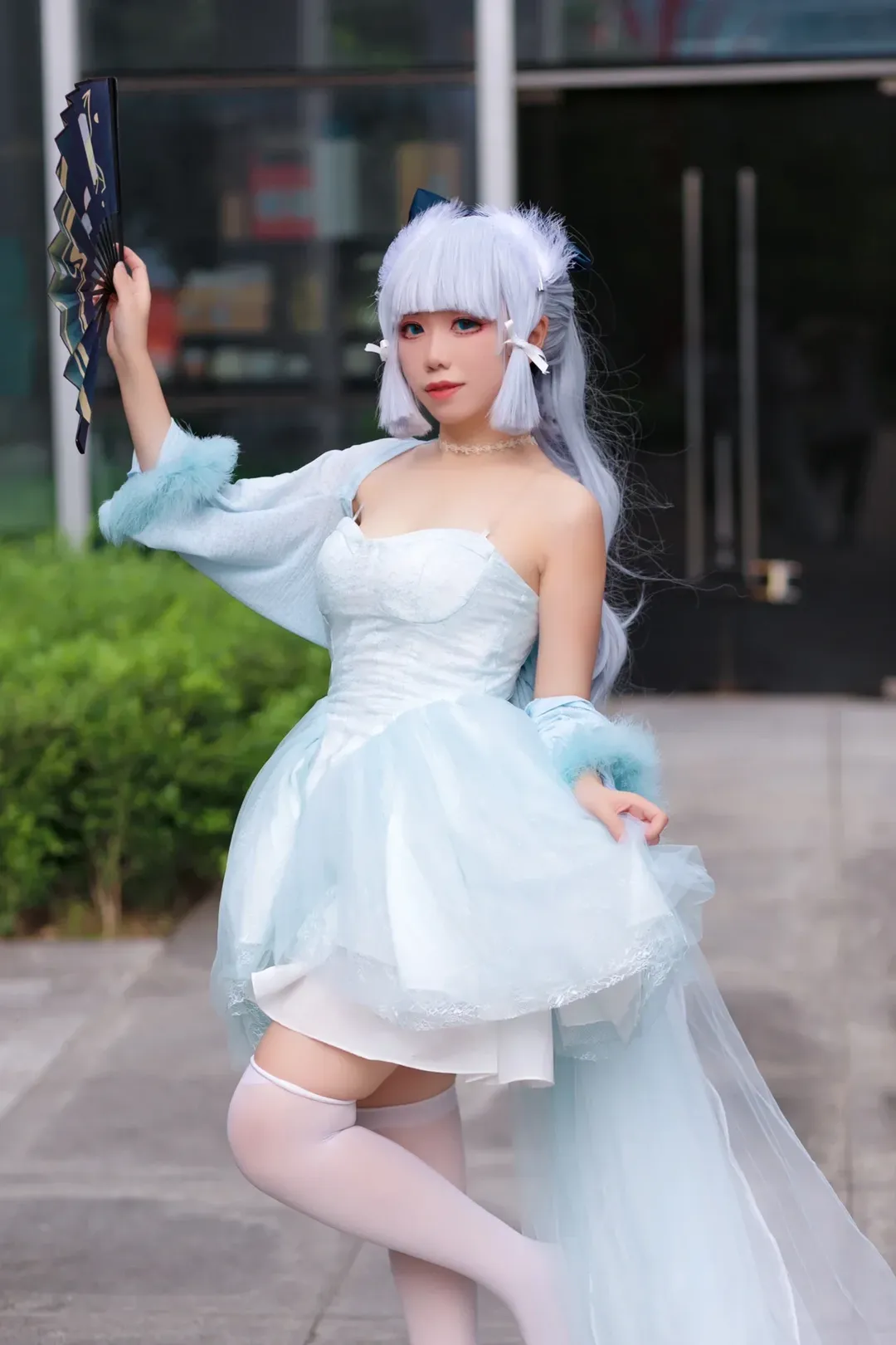 二次元, 原神, cosplay, 神里绫华cos, 神里绫华礼服 - 第3张