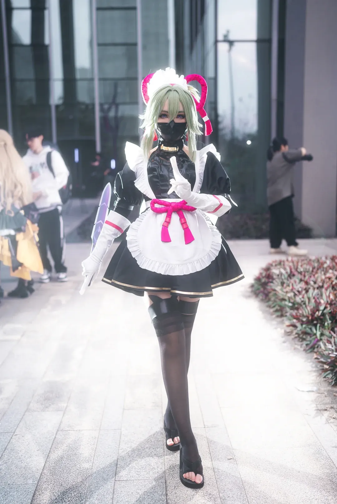 Genshin Impact, Maid outfit, Convention photos, Guangzhou Firefly ACG Expo, Kuki Shinobu cosplay - Image 1