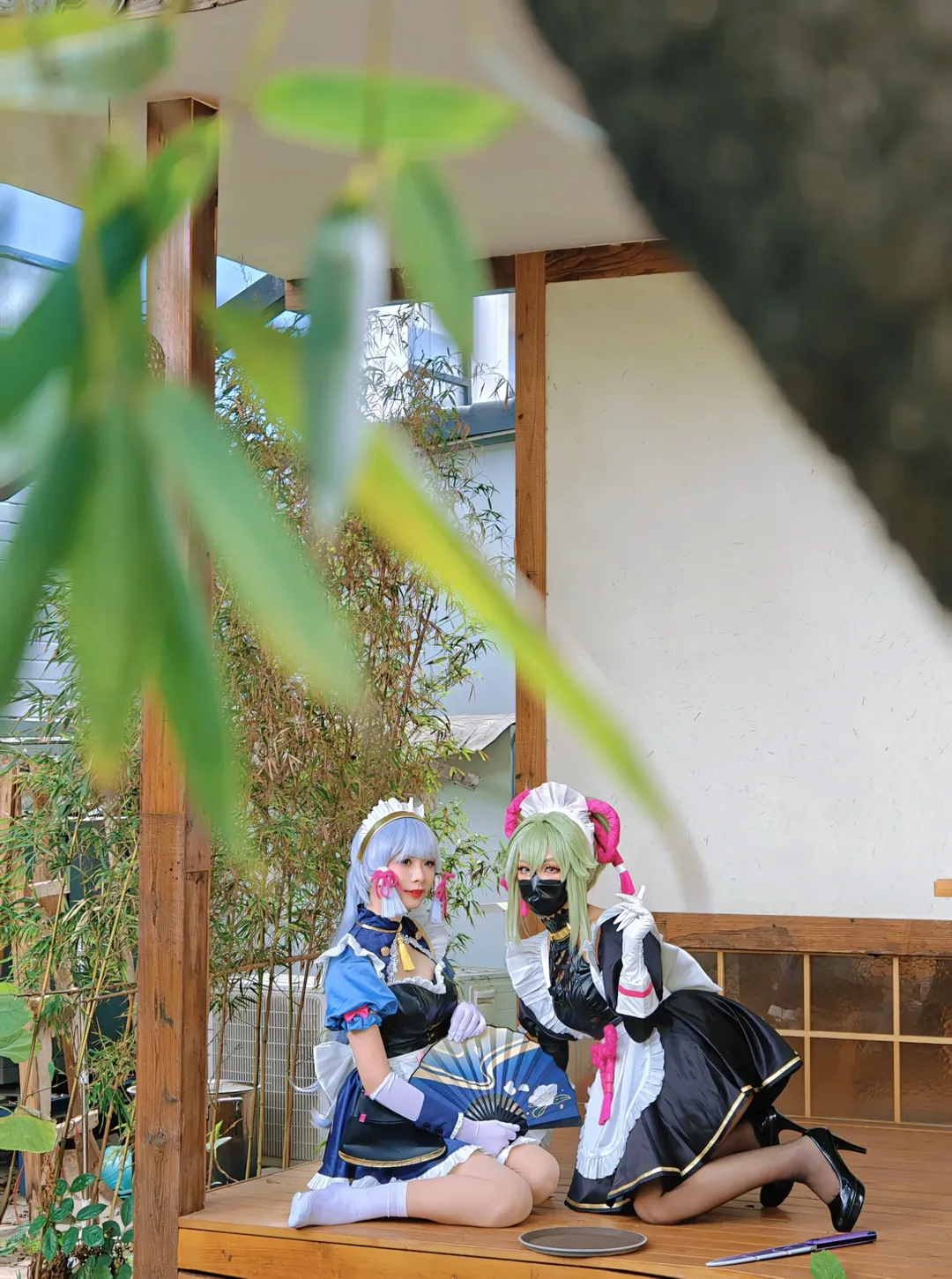 原神, 户外摄影, 神里绫华cos, 女仆装cos, 久岐忍cos - 第2张