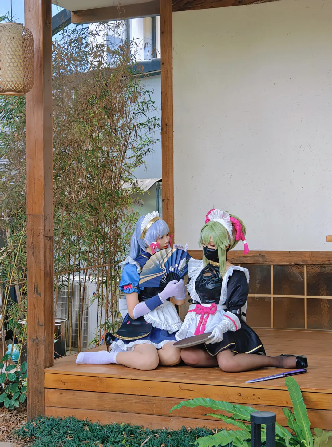 原神, 户外摄影, 神里绫华cos, 女仆装cos, 久岐忍cos - 第3张