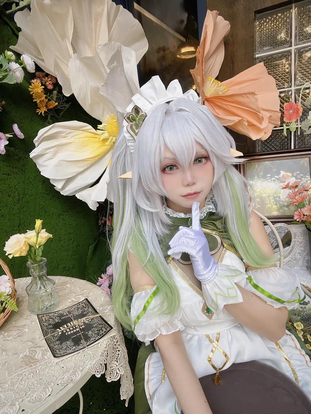 二次元, 原神, cosplay, 纳西妲cos, 女仆装