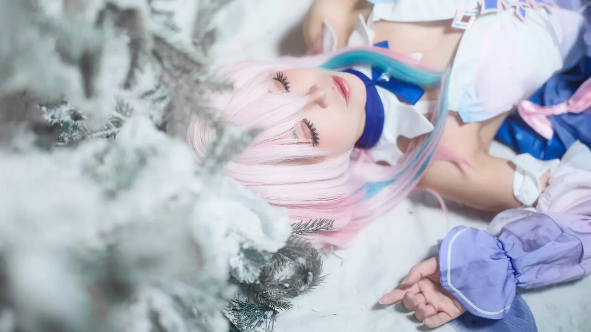 崩坏星穹铁道, 三月七cos, 雪景cosplay, 冬日氛围感写真, 二次元少女摄影 - 第2张