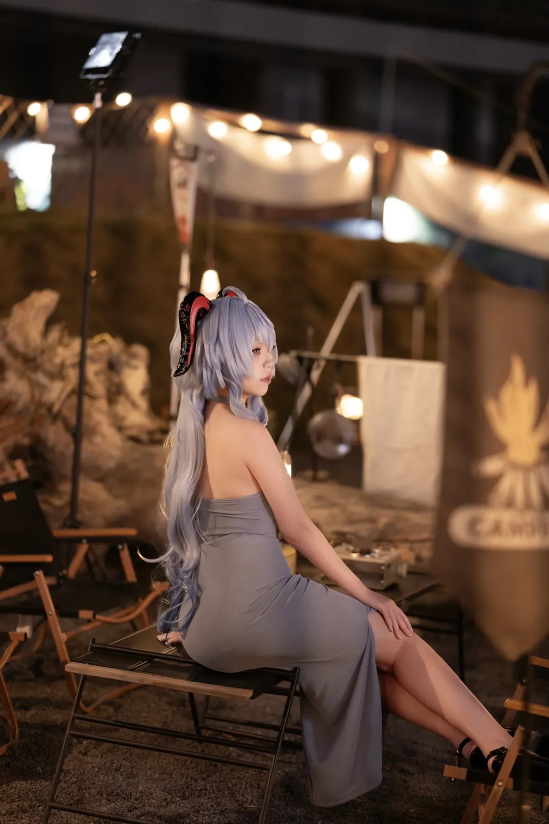 原神, 甘雨 コスプレ, アウトドア撮影, コスプレ夜景, 甘雨のファンデザイン - 1枚目