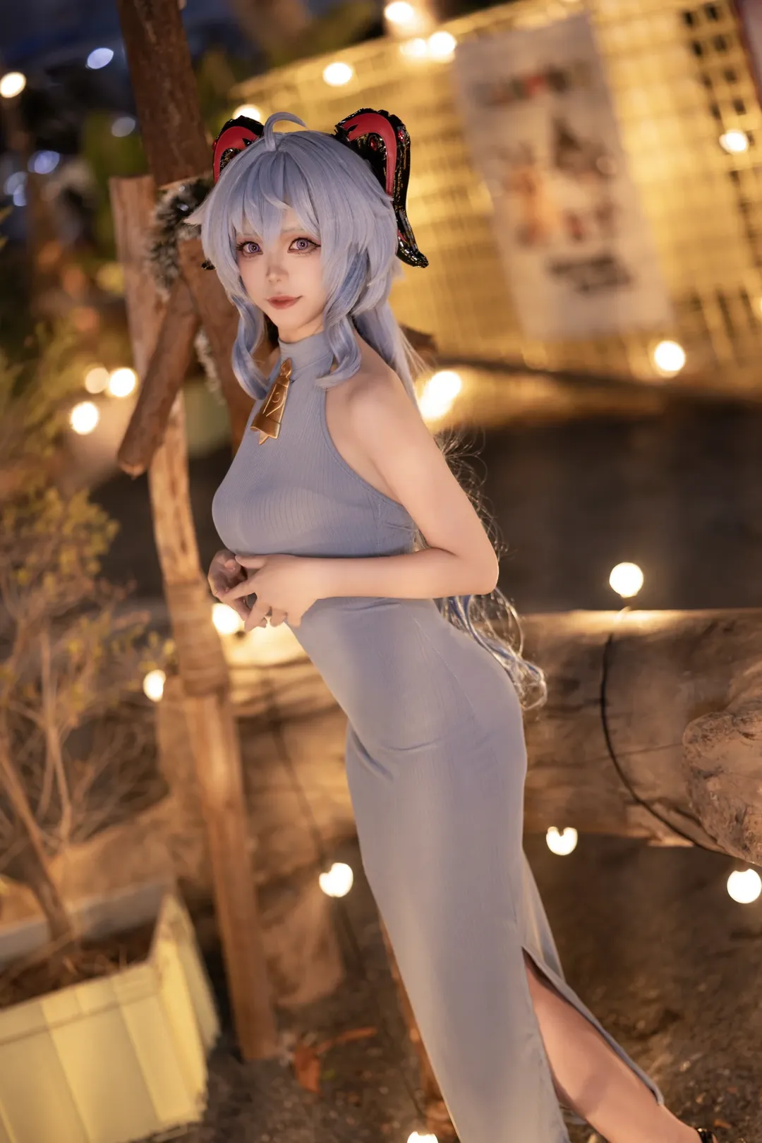 原神, 甘雨 コスプレ, アウトドア撮影, コスプレ夜景, 甘雨のファンデザイン - 3枚目