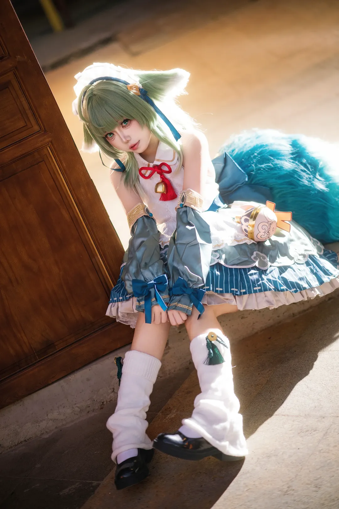 崩壊：スターレイル, フォフォ コスプレ, メイド服コスプレ, 茶室写真, もふもふの尻尾 - 4枚目