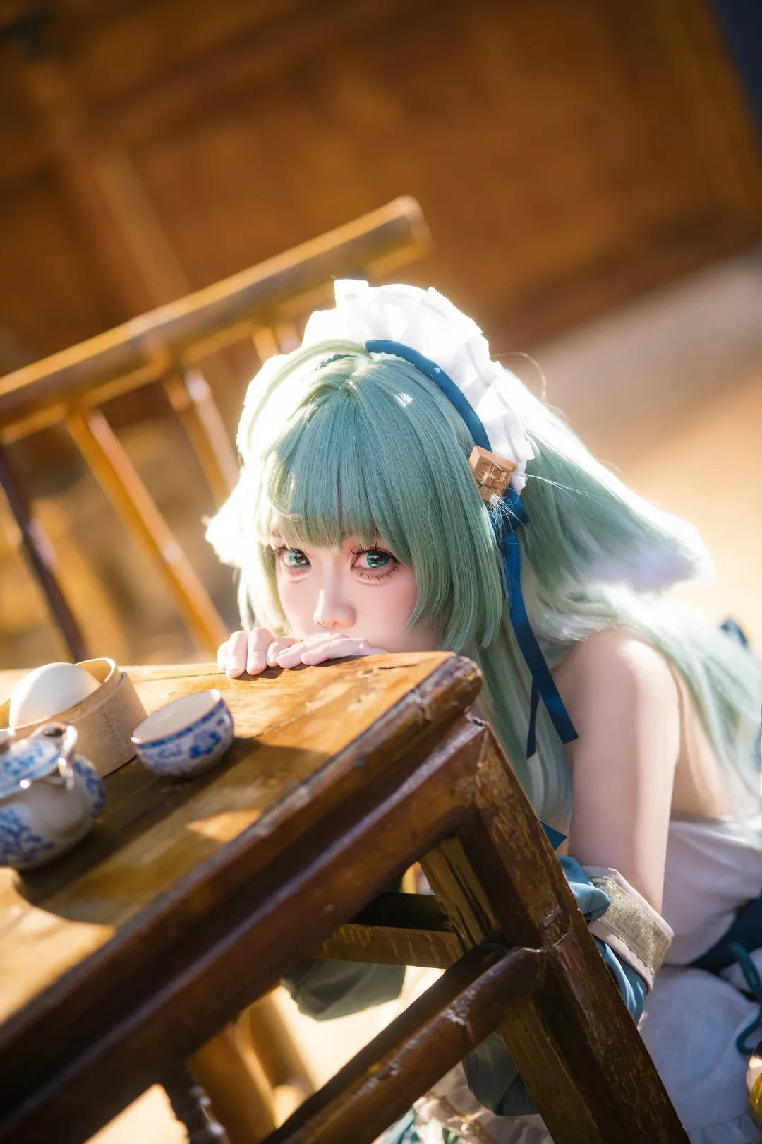 崩壊：スターレイル, フォフォ コスプレ, メイド服コスプレ, 茶室写真, もふもふの尻尾 - 7枚目
