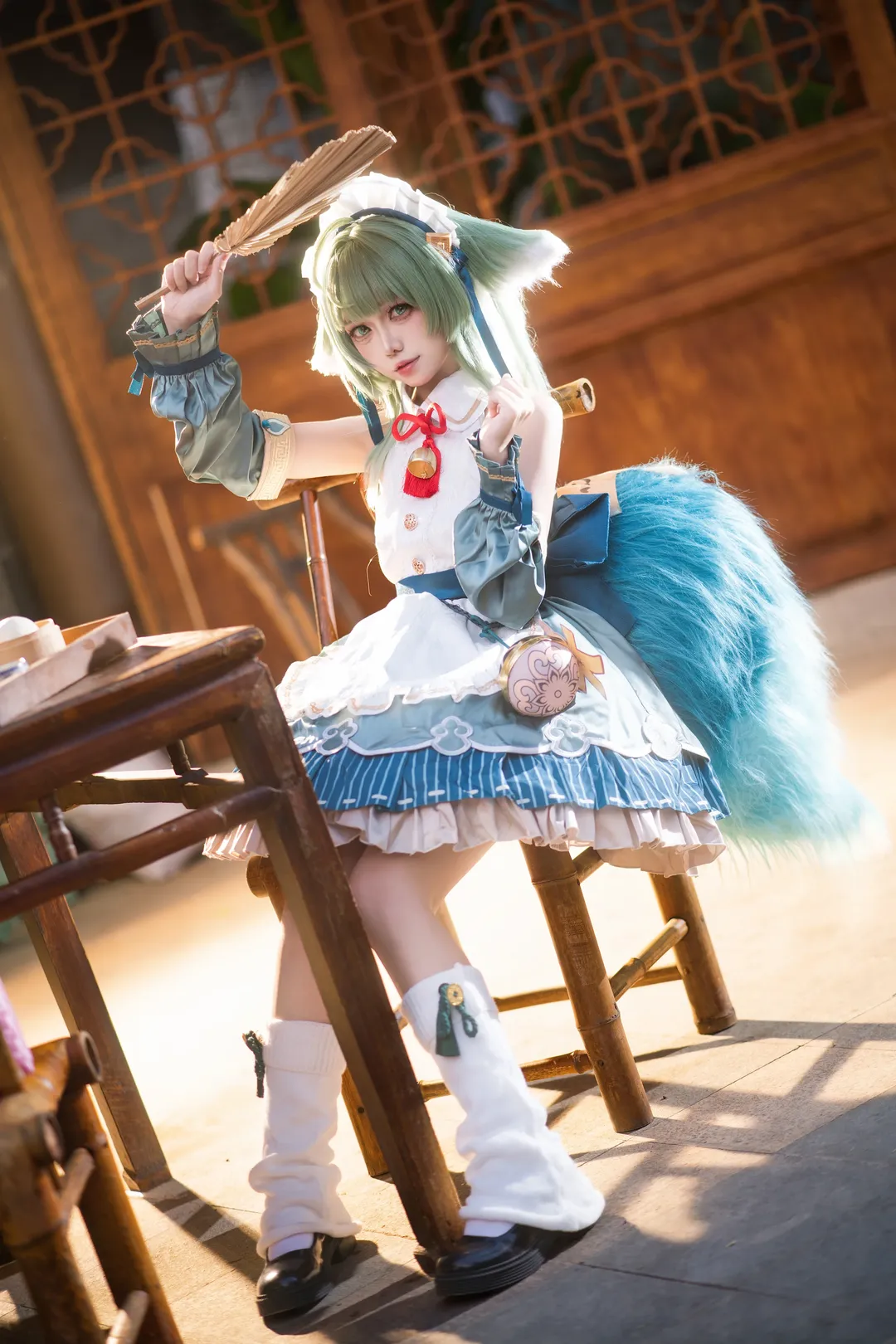 崩壊：スターレイル, フォフォ コスプレ, メイド服コスプレ, 茶室写真, もふもふの尻尾 - 9枚目