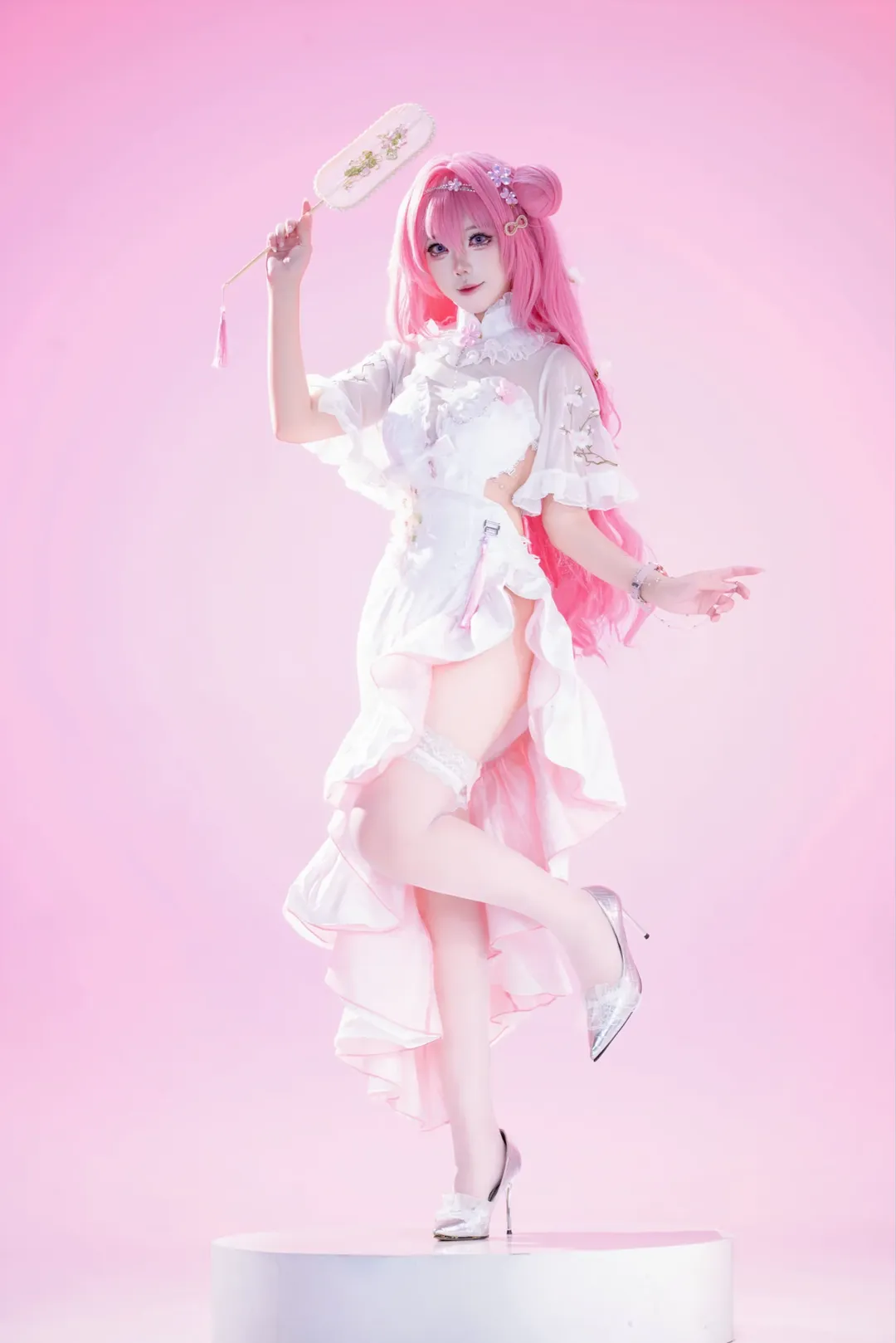 二次元cosplay, 胜利女神新的希望, 桃乐丝cos, 粉色系少女, 宴桃源旗袍