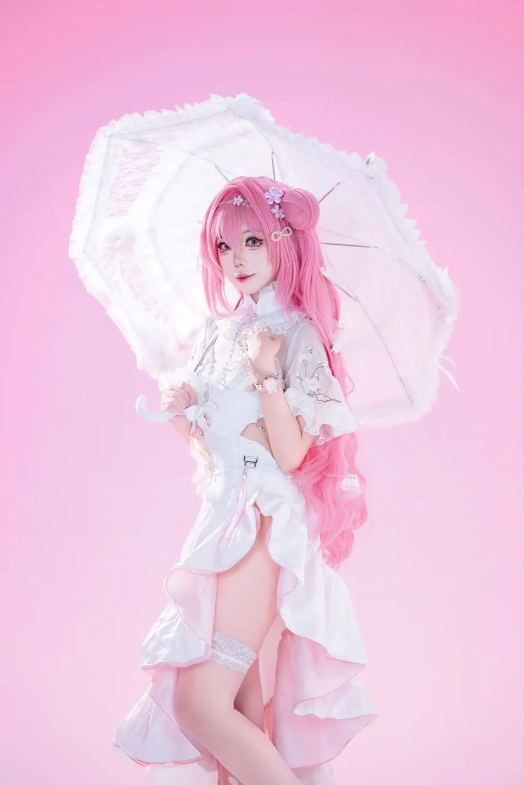 二次元cosplay, 胜利女神新的希望, 桃乐丝cos, 粉色系少女, 宴桃源旗袍 - 第8张