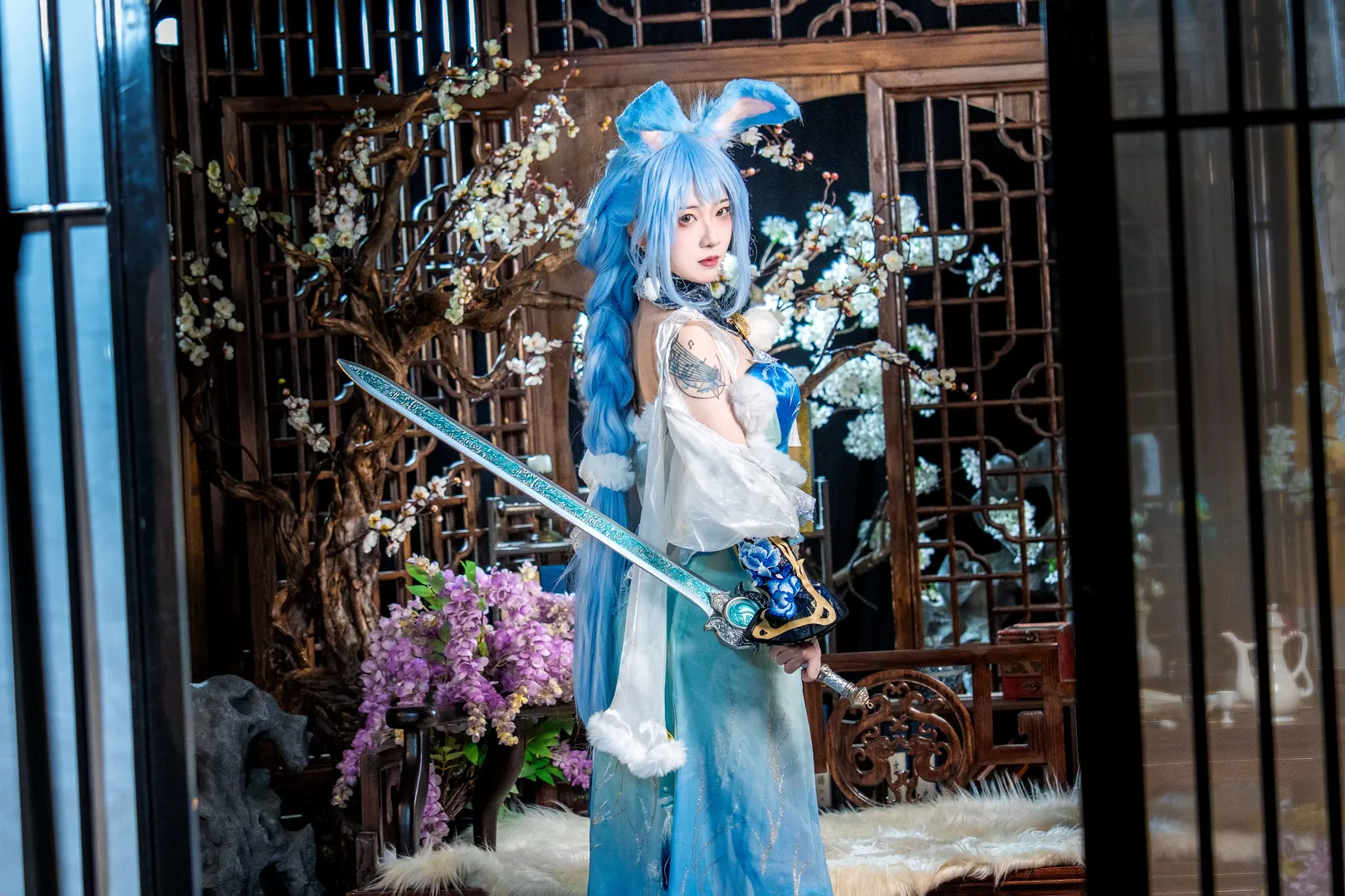 NARAKA: BLADEPOINT, ゲームキャラクター再現, 藍夢 コスプレ, コスプレ写真, 誕生日記念 - 3枚目