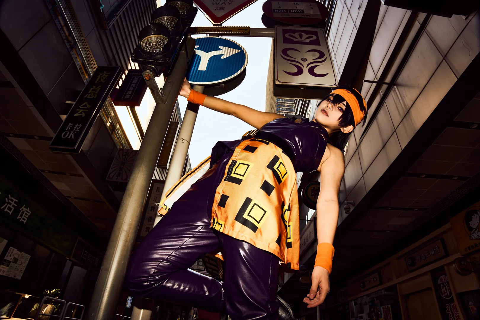 ストリートフォト, コスプレ撮影, 二次元ファッション, ナランチャ・ギルガのコスプレ, ジョジョの奇妙な冒険 黄金の風 - 12枚目