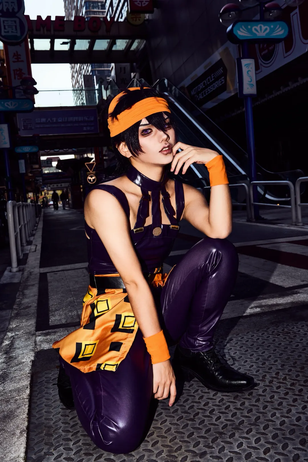 ストリートフォト, コスプレ撮影, 二次元ファッション, ナランチャ・ギルガのコスプレ, ジョジョの奇妙な冒険 黄金の風 - 5枚目