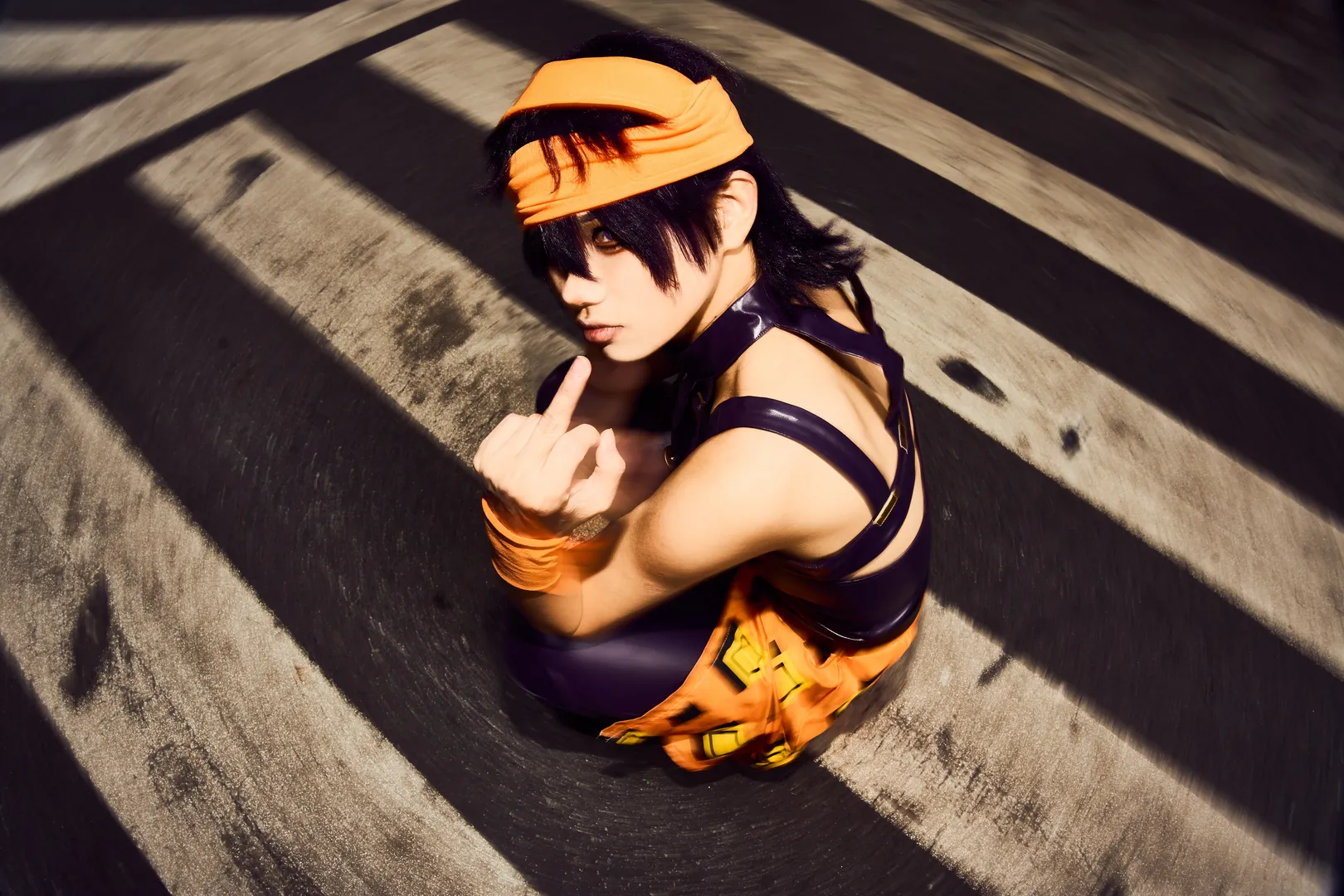 ストリートフォト, コスプレ撮影, 二次元ファッション, ナランチャ・ギルガのコスプレ, ジョジョの奇妙な冒険 黄金の風 - 6枚目