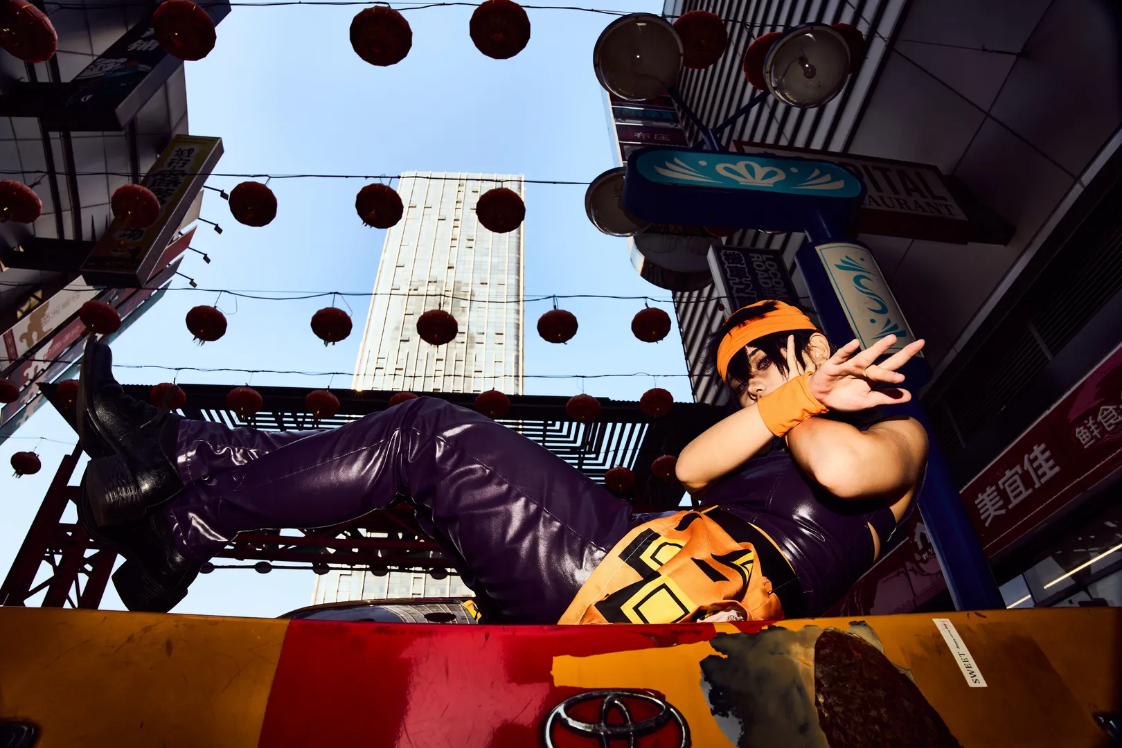 ストリートフォト, コスプレ撮影, 二次元ファッション, ナランチャ・ギルガのコスプレ, ジョジョの奇妙な冒険 黄金の風 - 8枚目
